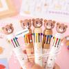 Little Bear 10-Color Press-Type Ballpoint Pen for Students and Journaling