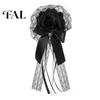 Theme Party Hair Decorations Rose Bow Clip, Lace Pearl Hairpin, Lolita Gothic Bowknot Retro Wedding Pieces Hairpin for Women Bride Cosplay Birthday