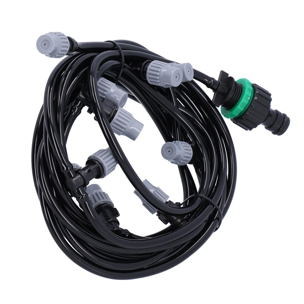 10m / 32.8ft 4/7 Irrigation Hose with 10 Misting Sprayer Nozzles Garden Greenhouse Terrace Watering System Irrigation Tubing