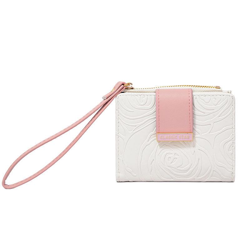 

Новый женский кошелек женский высококлассный короткий кошелек студенческий женский ins женский кошелек на молнии белый