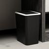 Household Trash Can With Lid Modern Plastic Small Garbage Can Wastebasket Pop-up Lid For Bathroom Kitchen And Living Room
