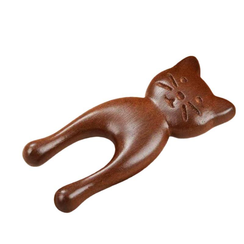 Solid Wood Abdominal Massage Brush for Belly and Meridian Relief