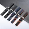 20 22 24mm Carbon Fiber Nylon Plaid Strap Silicone Watchband for Omega for Seiko Men Women Soft Waterproof Wristband Accessories