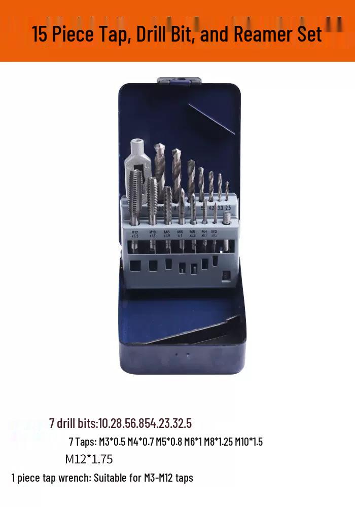 Metric & Imperial Tap and Die Set with Hand Reamer & Tap Holder – Comprehensive Threading Tool Kit.