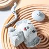 Tazza per Bambini e Neonati a Forma di Elefante Cartone Animato in Silicone per Alimenti con Manico a Forma di Orecchie e Narice Cannuccia 160ML Anti-caduta