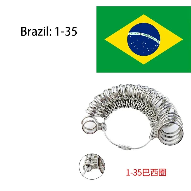 Metal Finger Ring Sizer - Aluminum Alloy Ring Gauge Measuring Tool for Jewelry Making, Mandrel Standard Size