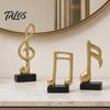 Talos 3Pcs Minimalist Music Note Resin Sculpture, Treble Clef & Eighth Quarter Desk Decor for Piano Room Living Room, Matte Art Collectible, Creative