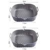 21CM Silicone Air Fryers Liner Basket Square Reusable AirFryers Pot Tray Heat Resistant Food Baking AirFryers Oven Accessories