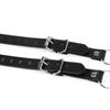 Schwarzer Lederriemen Geschirr Nippelklemmen Sklavenfesselungen Labienklemmen Erotisches Zubehör Sextoys