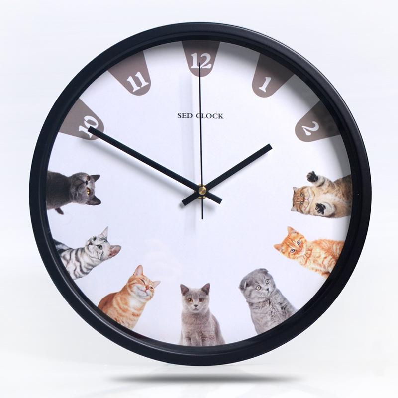 12-inch Silent Clock Living Room Free Shipping Fashion Wall Clock Creative Digital Art Wall Clock Bedroom Simple Large Metal