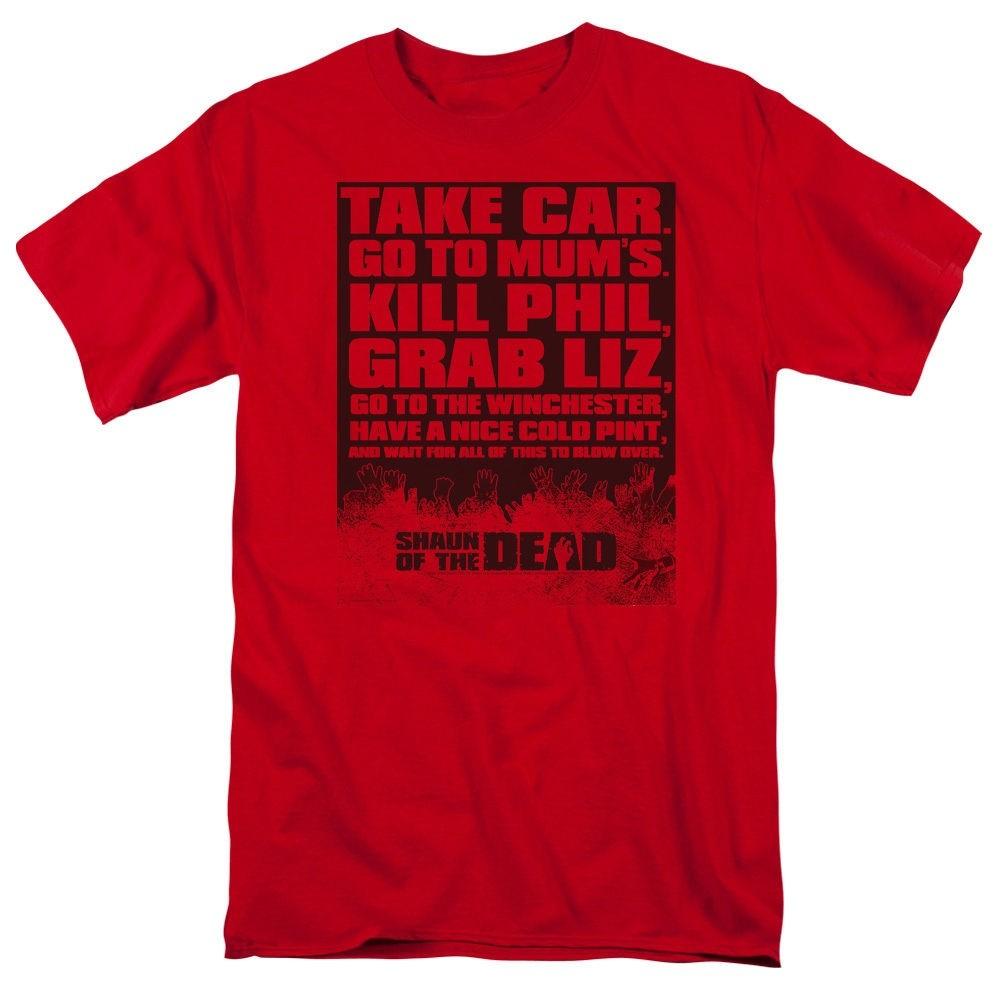 

Shaun Of The Dead List T-Shirt Sizes S-4XL NEW S