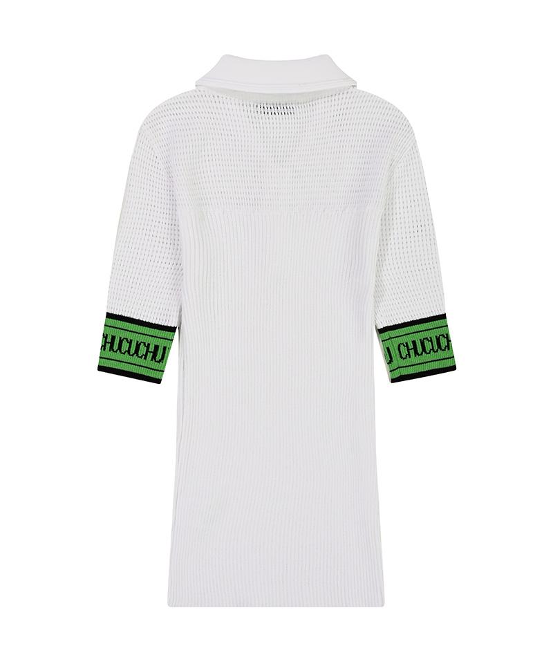 CHUCUCHU Cbess-Kts002W Cool Knit Short Sleeve Top