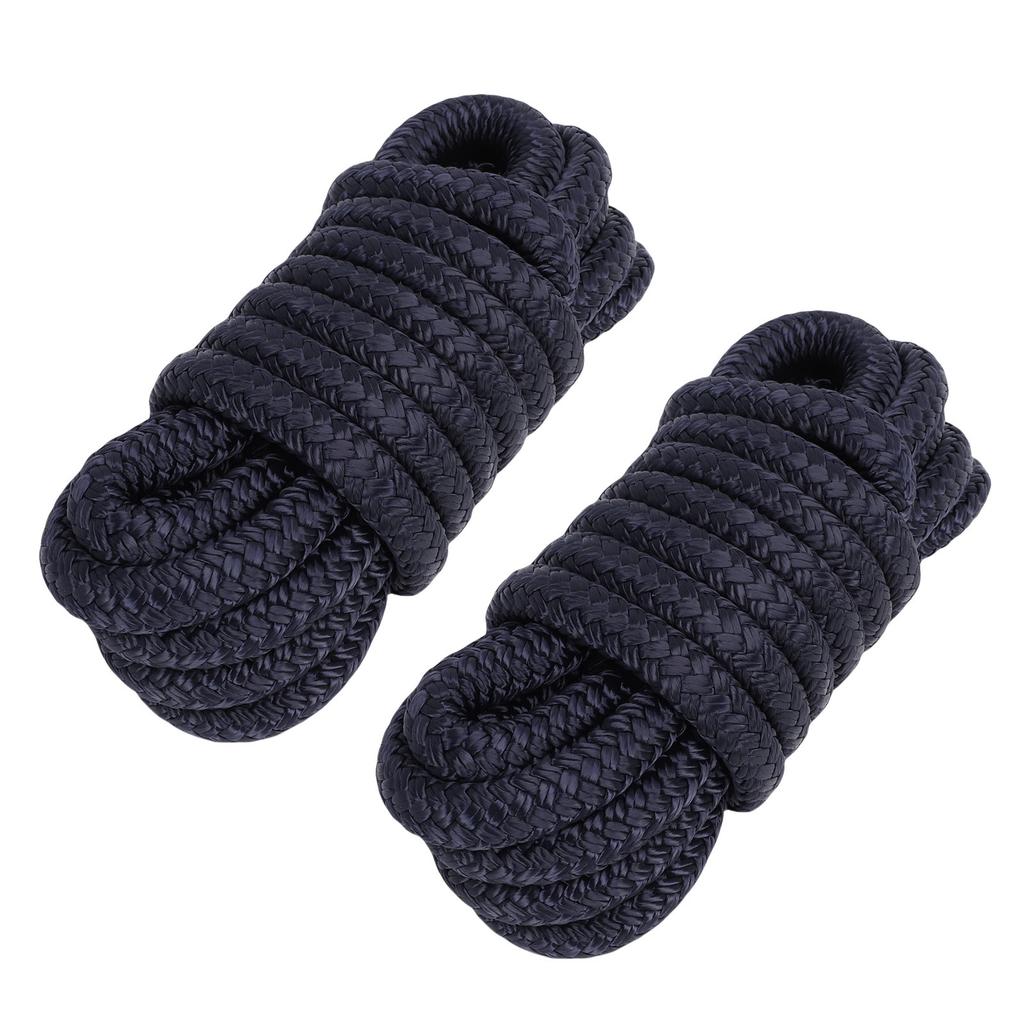 2PCS Boat Dock Lines High Strength Multifunctional Double Nylon Boat Rope for Small Sailboats Floating Bridges Speedboats