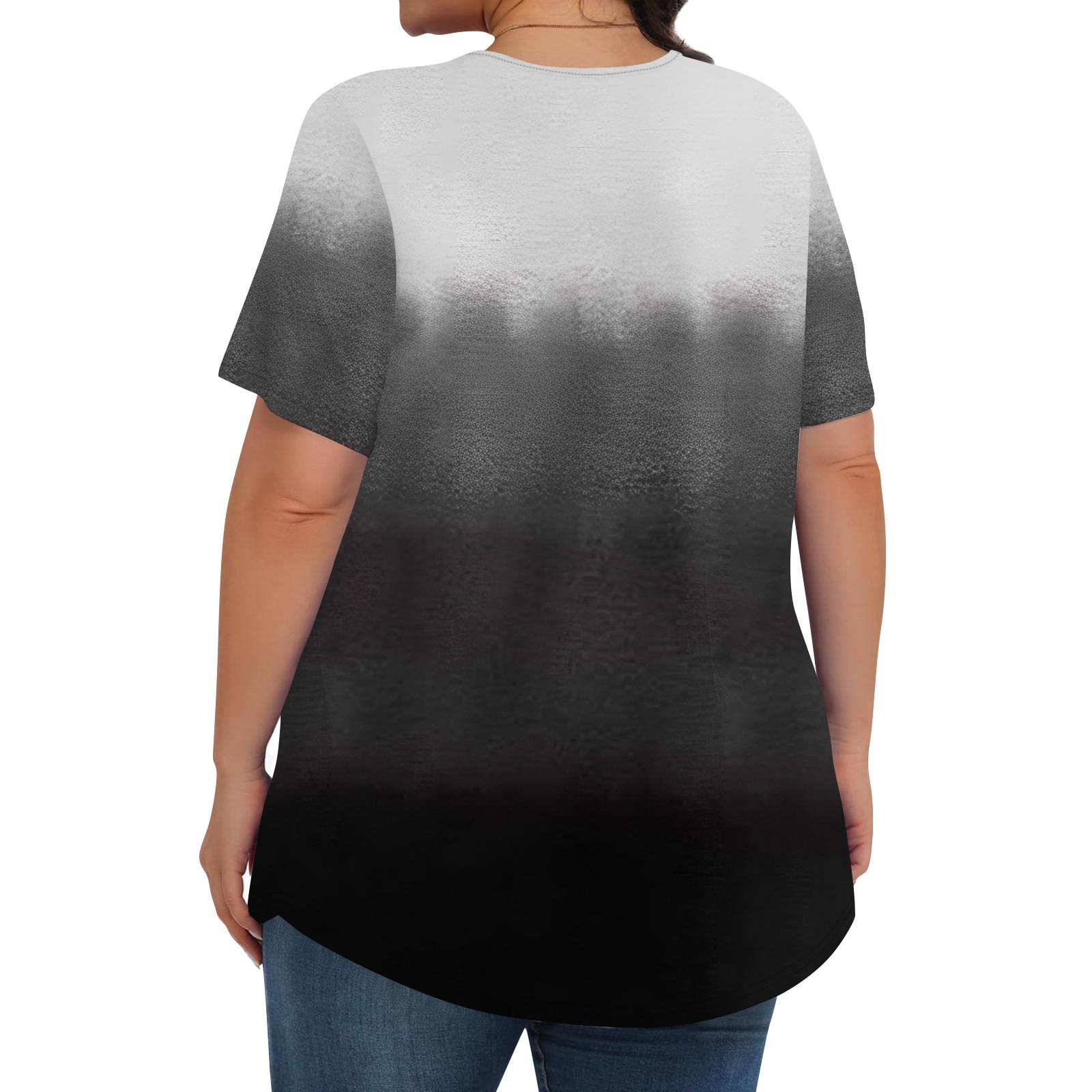 Женский модный повседневный топ с круглым вырезом и короткими рукавами с принтом — фото 6