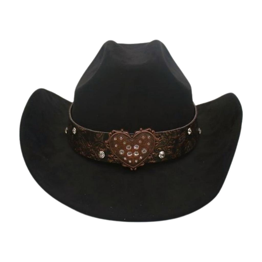 Premium Sense One-Word Top Suede Top Hat Jazz Hat New Love Diamond-Encrusted Western Cowboy Hat