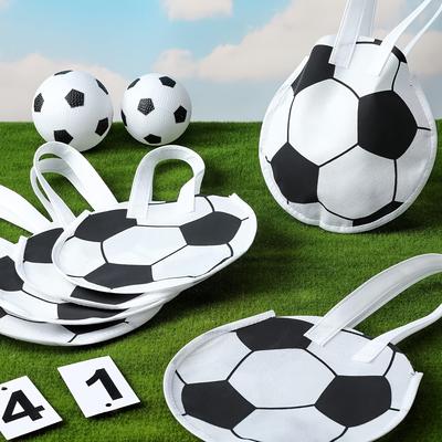 Sports Party Favor Bags Ball Themed Goodie Candy Bags Soccer Snacks Soccer Non Woven Gift Bags for Sport Party