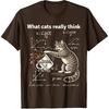 Funny Cat Physics Mug Knock Over What Cats Really Think T-Shirt