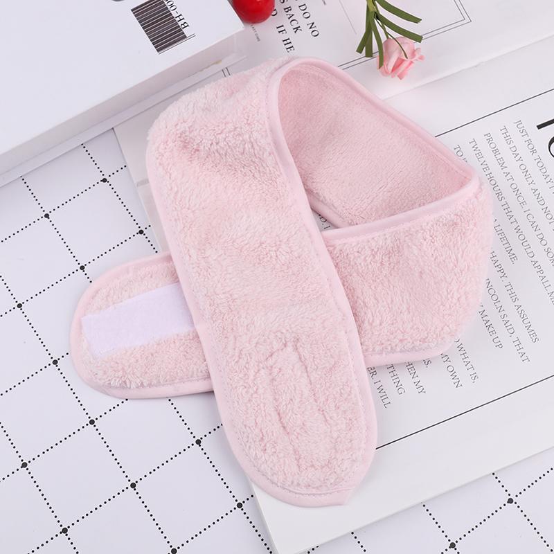 Adjustable Facial Hairband Makeup Head Band Toweling Hair Wrap Shower Cap Towel