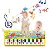 110x36cm Musical Piano Mat Toddle Mat Musical Carpet Toddlers Keyboard with 8 Dinosaur Sounds Baby Mat Educational Toys for Kids