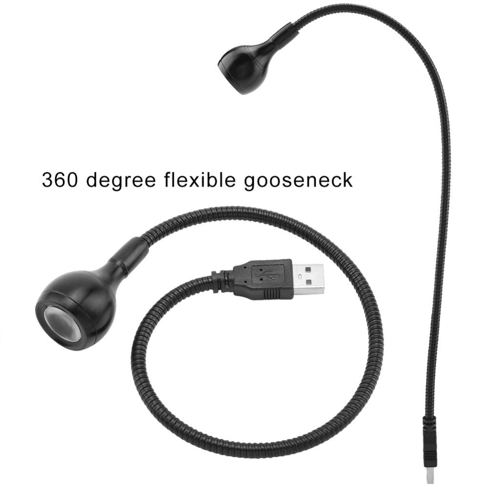 5V Desk Lamp Flexible Gooseneck Reading Light Portable USB Lamp  Bedroom