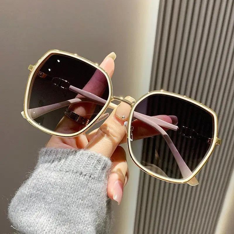 Oversized Sunglasses Woman Outdoor Travel Girl Party Square Sun Glasses Female Big Frame Eyewear Shades Driving UV400 Eyeglasses