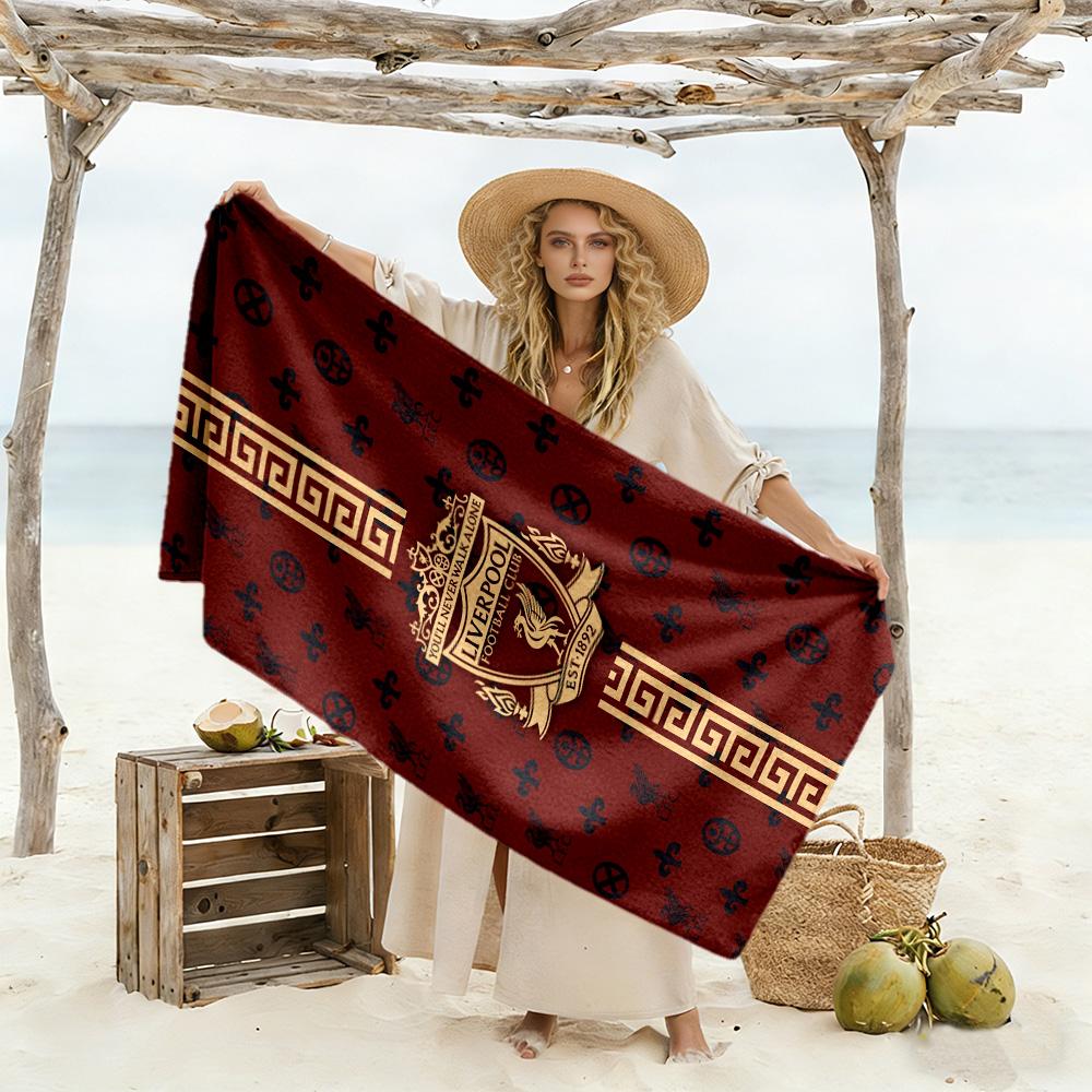 Liverpool Beach Towel High Absorbency Quick-Dry Comfortable Lightweight Perfect for Traveling Yoga Camping and Swimming
