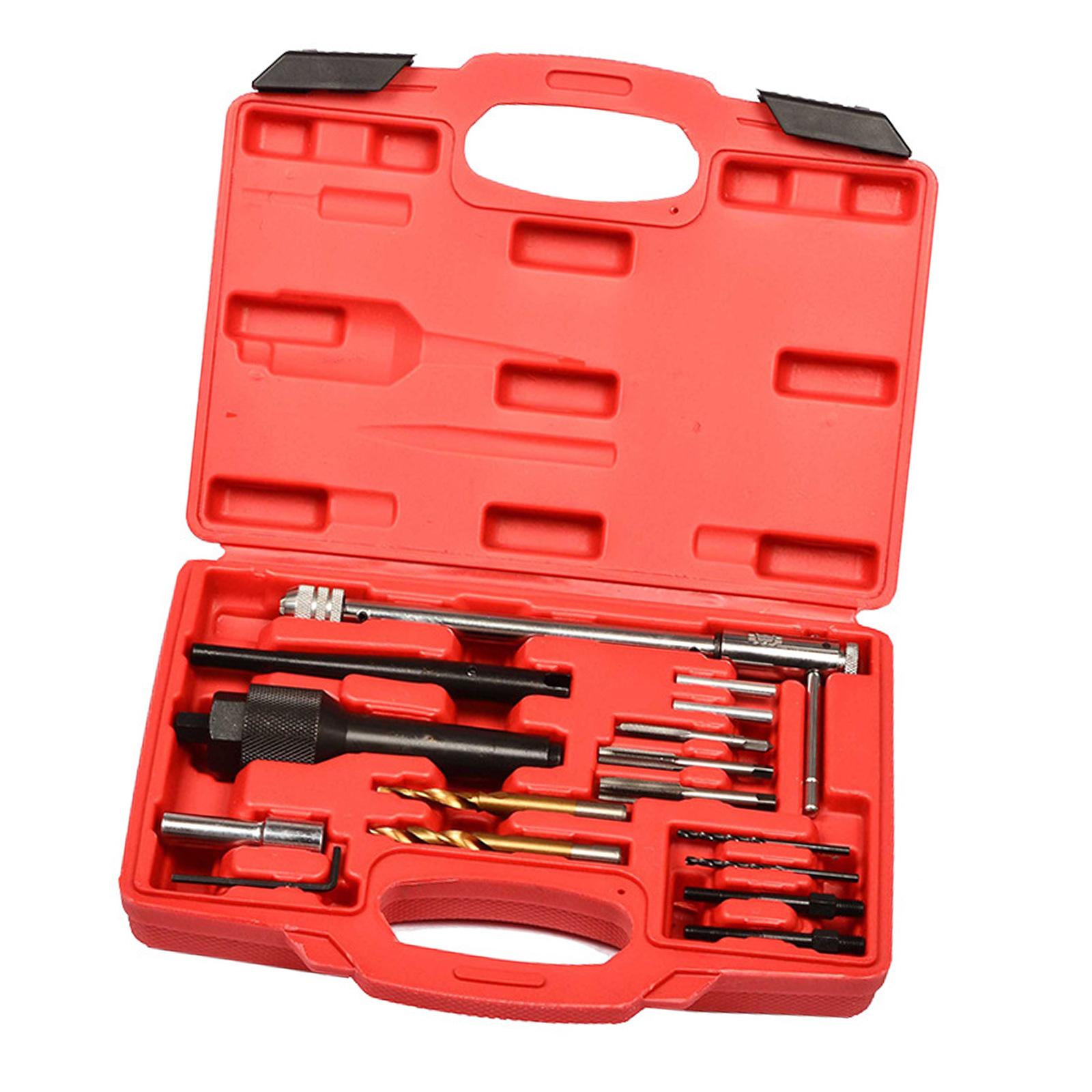 

Heavy Duty Engine Preheat Plug Tool Collection 16Pcs Set Precisions Carbon Steels Glow Plug Removal Extractor Tool Kit