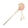 Miaomyao Hairpin, Antique Metal Peacock Hair Accessory, Pink Gold, for Kimono, Yukata, Formal Wear, and Casual Styles