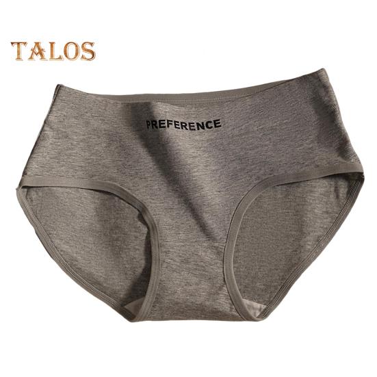 Women Underpants Mid Waist Solid Color Cotton Butt-lifted Good Breathability Elastic Quick-drying Sport Casual Briefs Female Panties