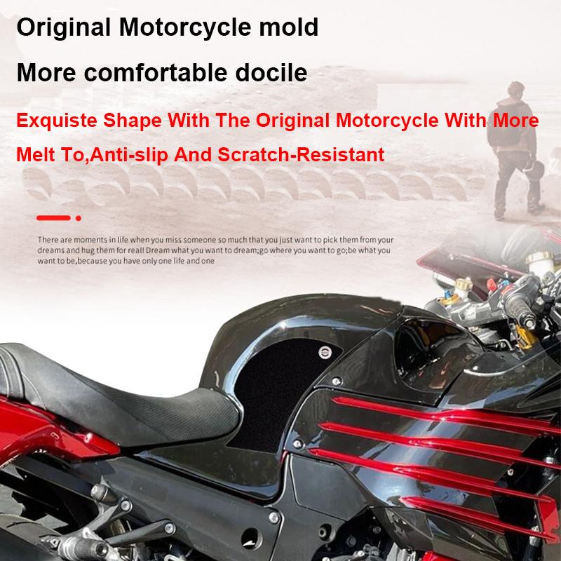 Pentru KAWASAKI ZX-14R ZX14R ZZR1400 GTR1400 2006-2015 Motocicletă Anti-alunecare Tampoane pentru rezervor de carburant Autocolant de tracțiune cu prindere pentru genunchi