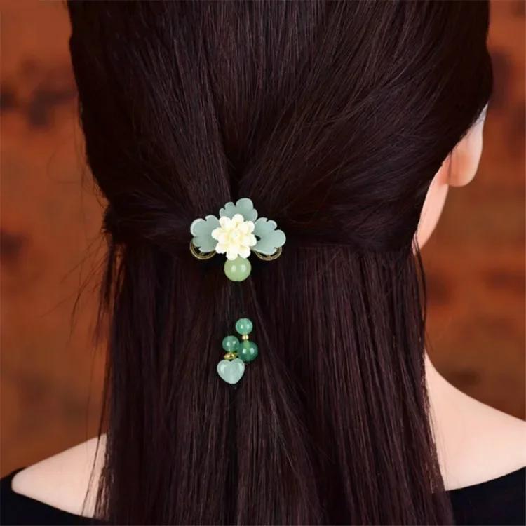 Fashion Hanfu Elegant Women National Wind Classical Hair Circle Rubber Band Retro Wind Han Elements Head Rope