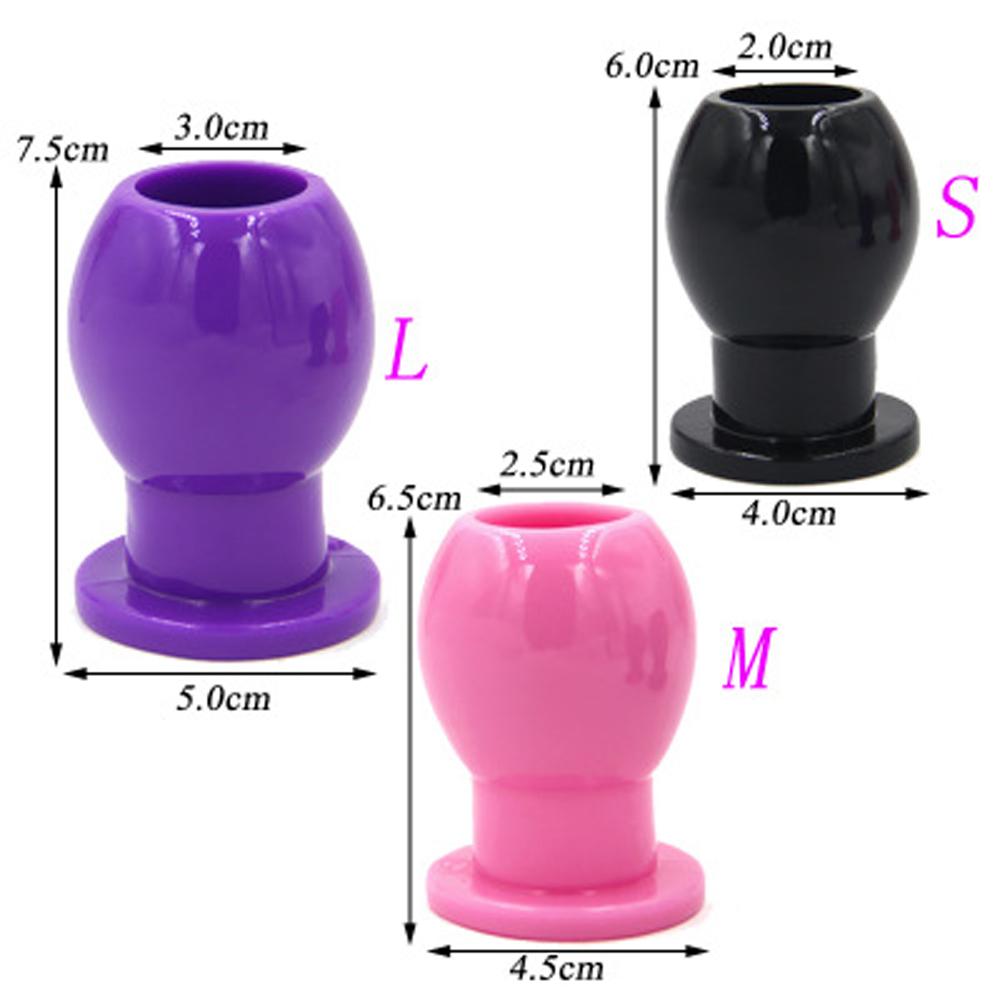 3 Sizes Hollow Anal Plug Gay Enema Tools Female Soft Vagina Speculum Pussy Anus Dilator Anal Sex Toys for Couples Sex Shop
