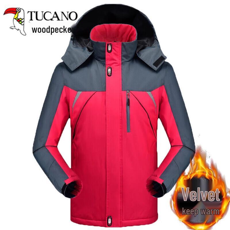 

TUCANO Мужская куртка с плюшевой подкладкой и съемным капюшоном XL