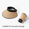 Large brimmed summer cycling empty top sun protection women's sun hat sun protection widened foldable storage