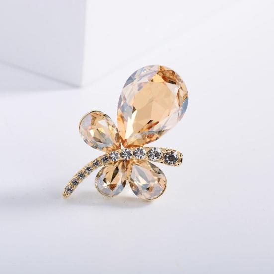 Brož Emerald Butterfly Elegantní krásný kamínkový lesk Atraktivní poutavý ženský živůtek