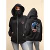 Autumn and Winter New Double Hat Hooded Wweatshirt Men's and Women's Zipper Style