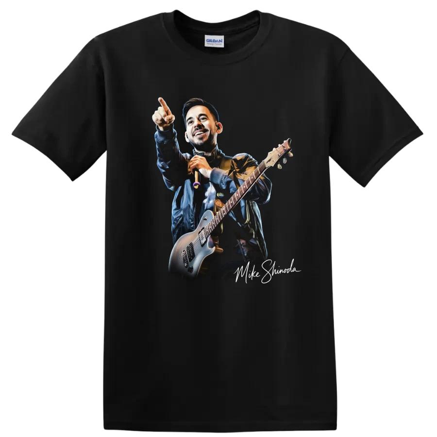 Mike Shinoda Music Portrait Guitar Performance T Shirt Tee Concert Fan