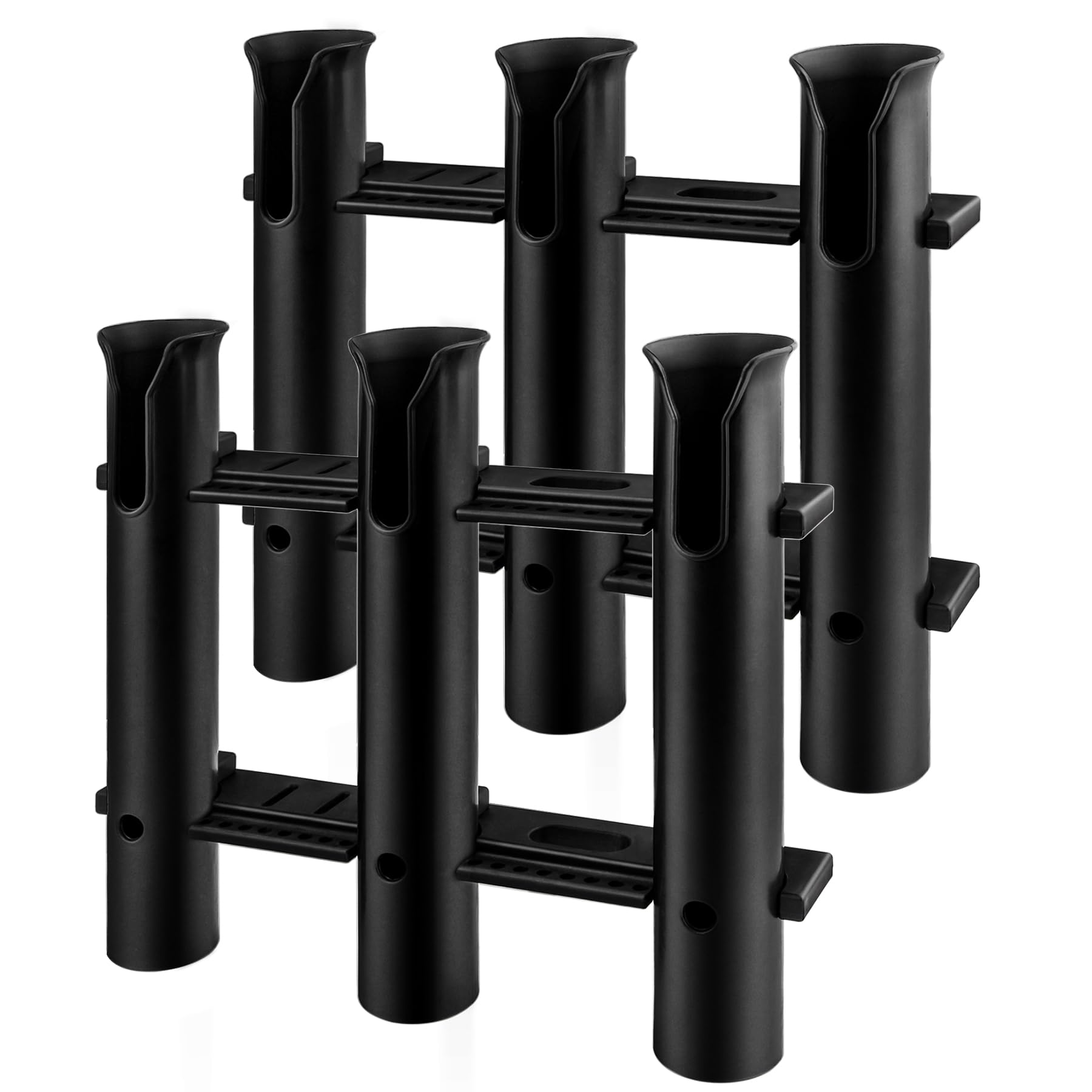 

Booms Fishing TB1 Rod Holder, Rod Stand, Fishing Tackle Storage, Boat Supplies, Tube Holder (Black, 6 Tubes)