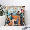 Haikyuu Karasuno Square Pillow Case Polyester Decorative Pillow Japanese Anime Volleyball  Fashion Pillowcase