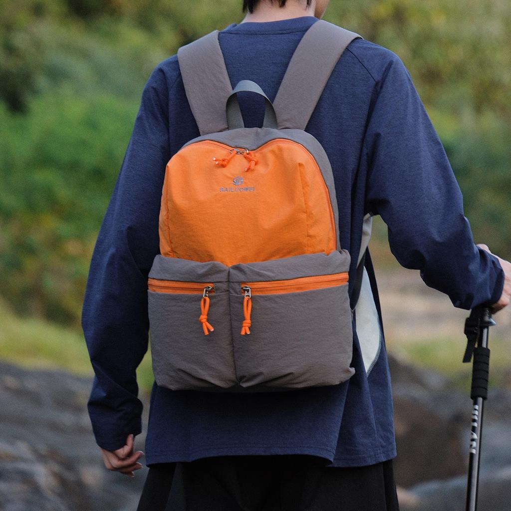 Schoolbag Travel Outdoor Color Matching Backpack Female High School College Student Commuter Burden Reduction School Bag Male Sports Hiking