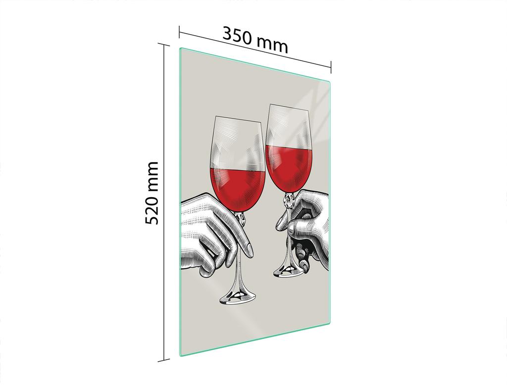 SZKLANA DESKA DO KROJENIA 35x52 WINO
