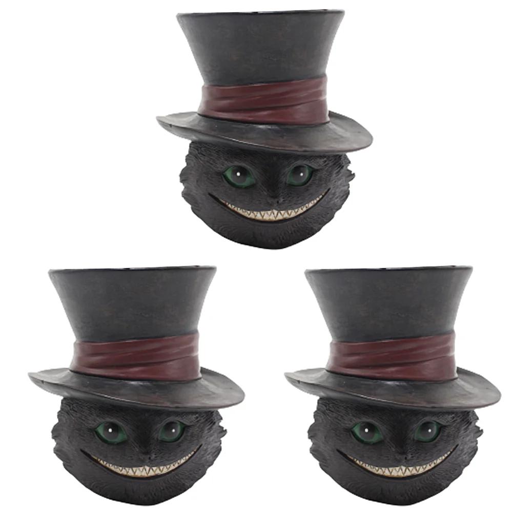 Creative Succulent Planter Flowerpot Black Cat Cute Resin Plant Pot Best Gifts for Family Friends Sloth Plant Holder Xmas Gifts
