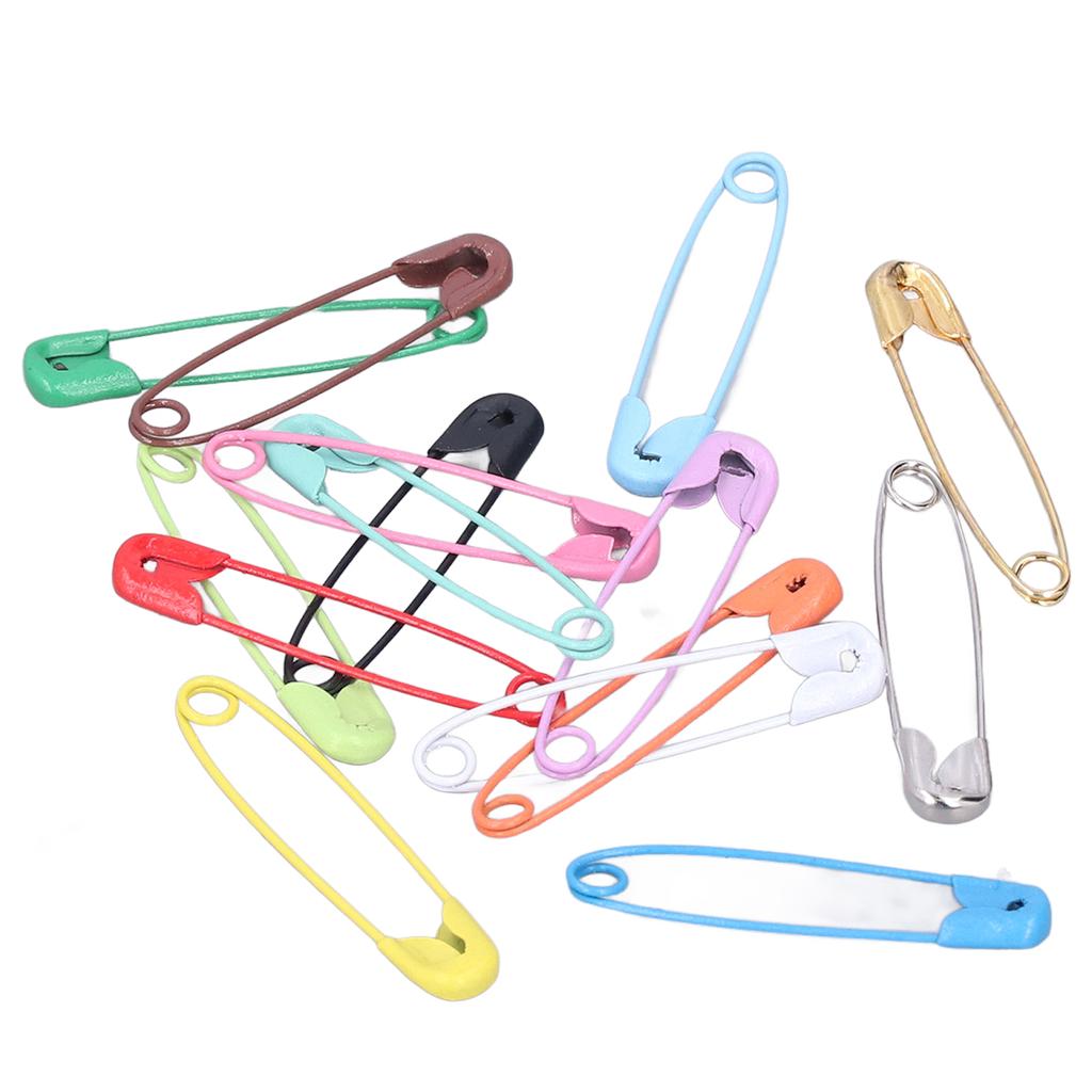 Safety Pins DIY Making Reliable Locking Design Glossy Bright Small Compact Sewing Accessories for