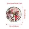 Christmas Disposable Paper Tableware Merry Christmas Decor For Home 2025 Navidad Natal Cristmas Xmas Gift Happy NewYear 2025