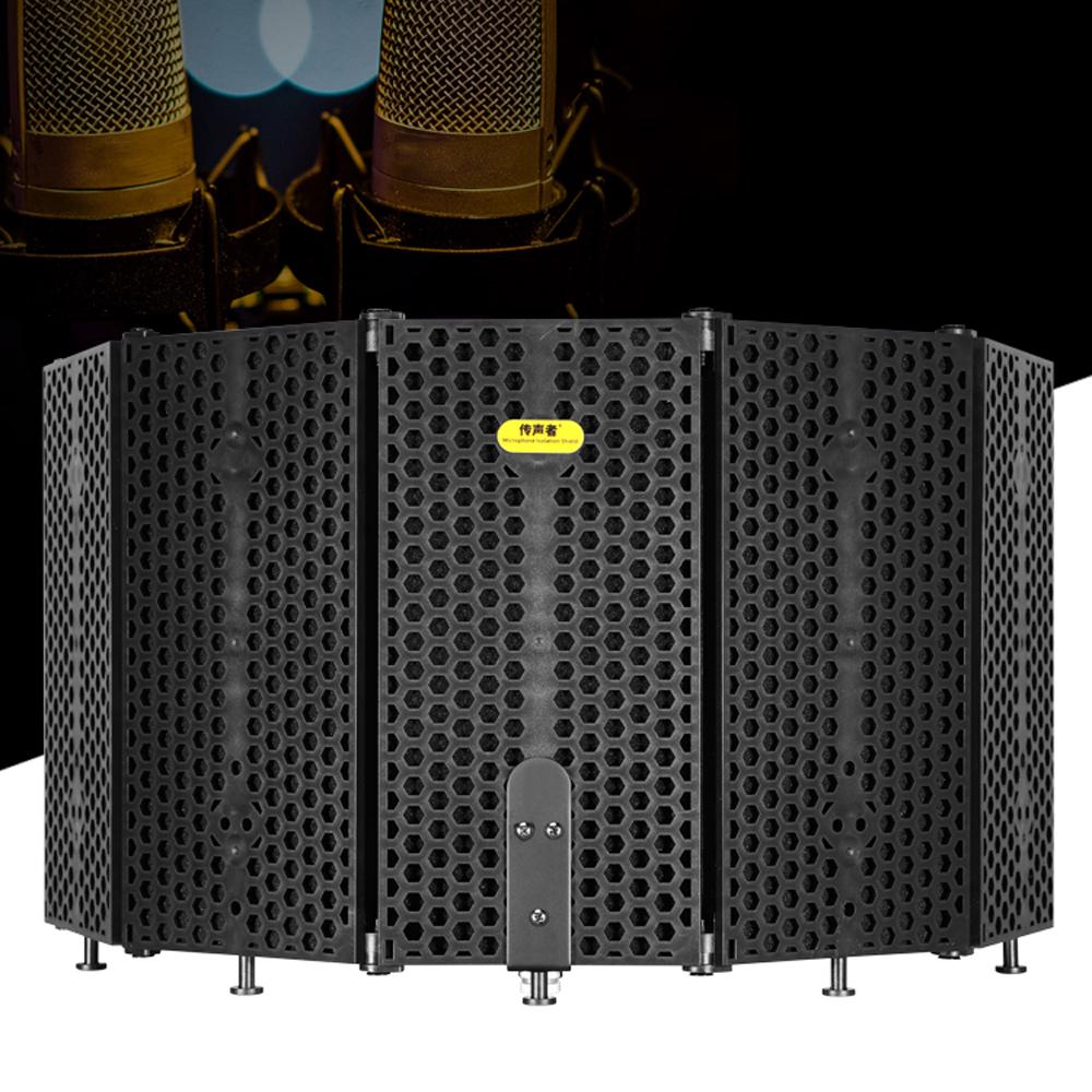 Foldable Adjustable Sound Absorbing Vocal Recording Panel Portable Isolation Microphone Shield Sound Proof Plate