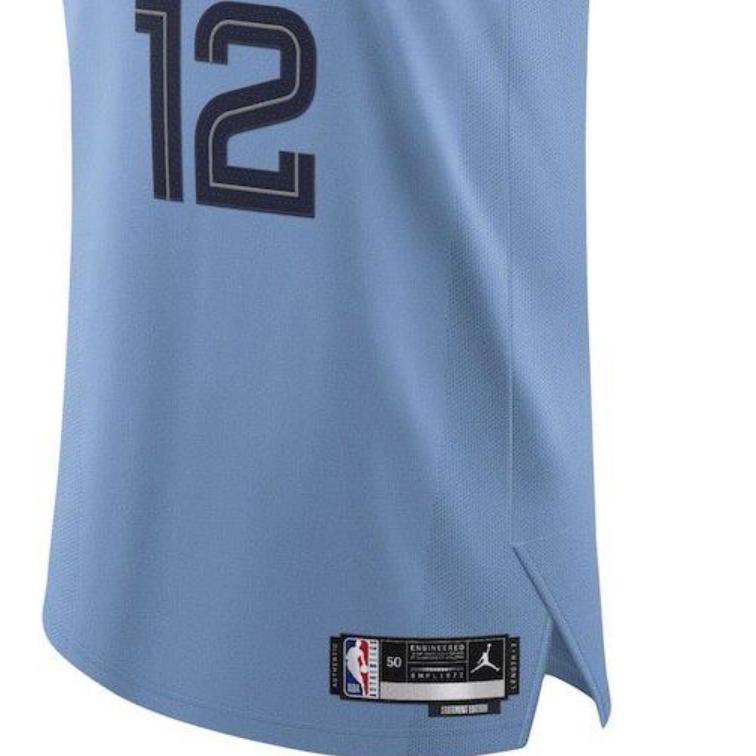 Jordan Morant Grizzlies Player Edition Basketball Jersey Men tops Blue DQ0150-422