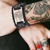Viking Genuine Leather Wrap Bracelets Punk Eye of Horus Egyptian Wristband Bracelet Isis Talisman Male Wrist Jewelry