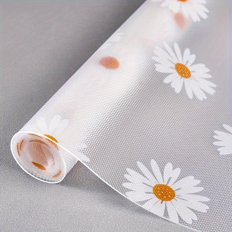 Floral Pattern Waterproof Non-Slip Shelf Liner for Kitchen Cabinets and Tables