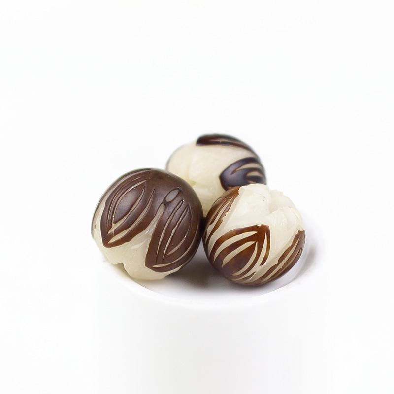 Bodhi Root Seed Carved Lotus 14MM Loose Beads for DIY Buddhist Bracelet Accessories