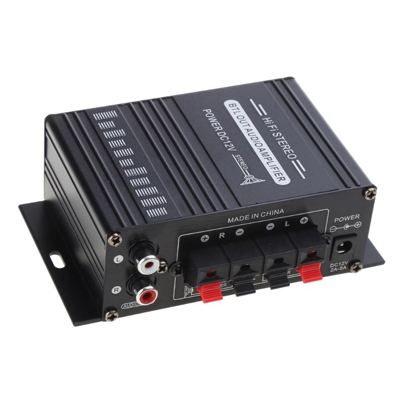 HiFi-Leistungsverstärker für AK 170 mit blauer LED-Beleuchtung, geeignet für Auto, Zuhause, Club, Party, Musik, DIY, kabelloser Stereo-Musik-Autolautsprecher